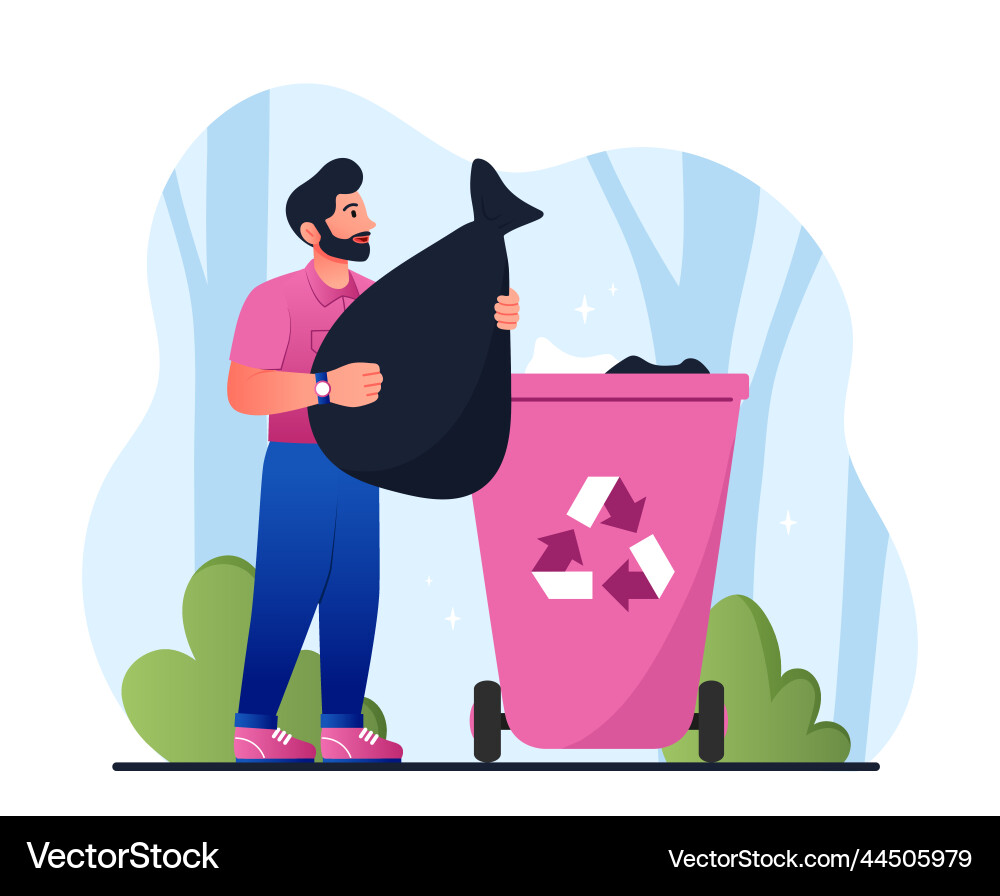 Man with waste Man with waste vector image