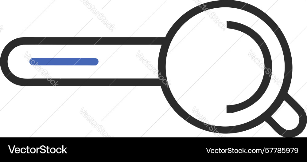Minimalist search bar with outline magnifier Vector Image