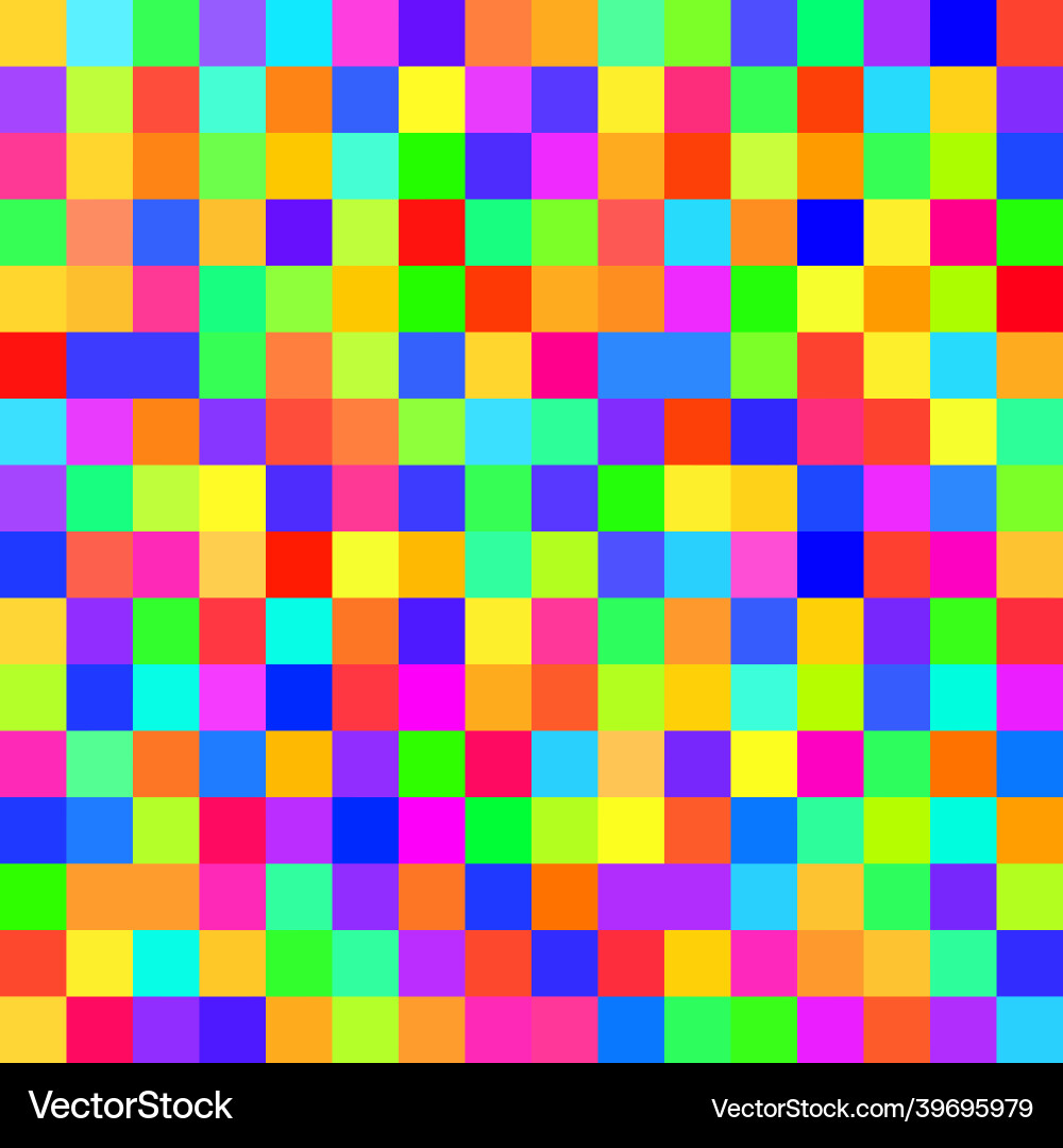 Pixelated Colorful Square Mosaic vector image