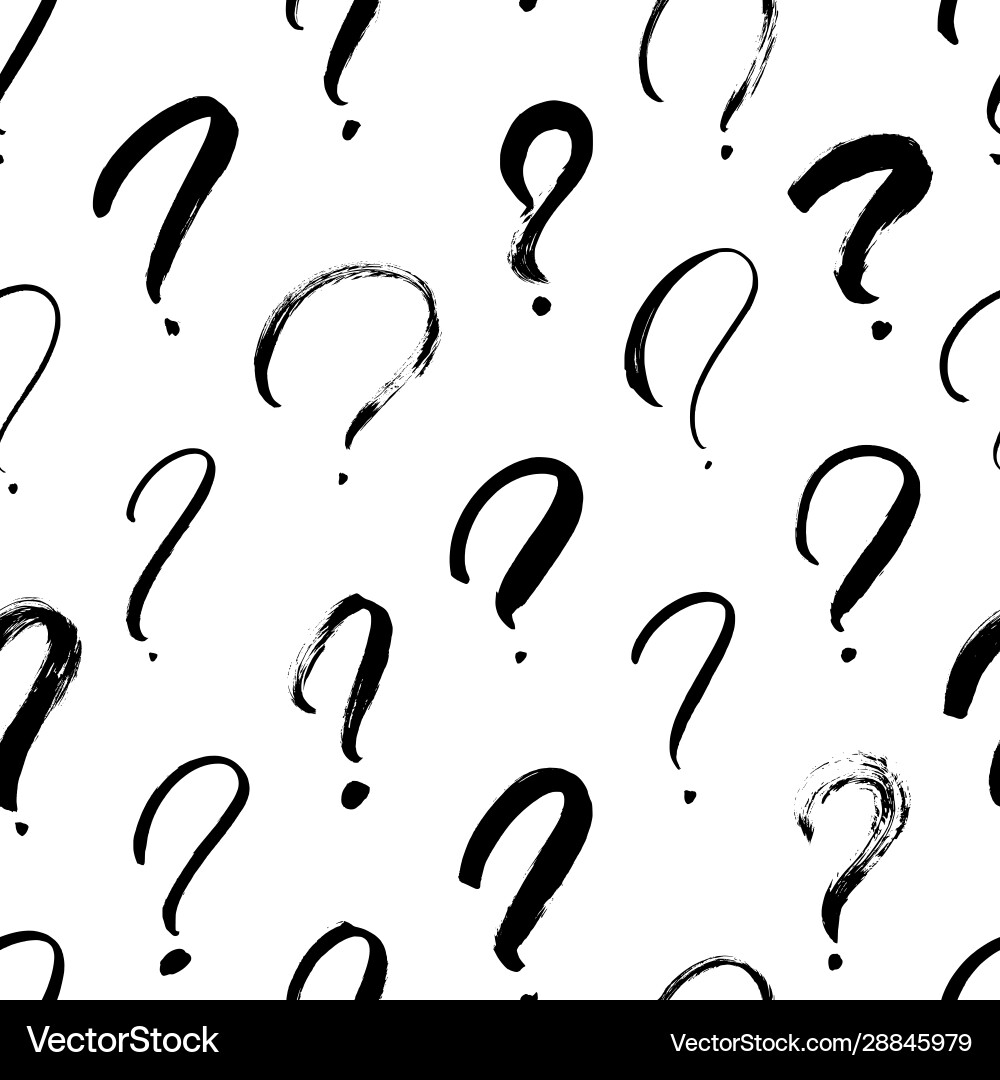Question Mark Seamless Pattern vector image