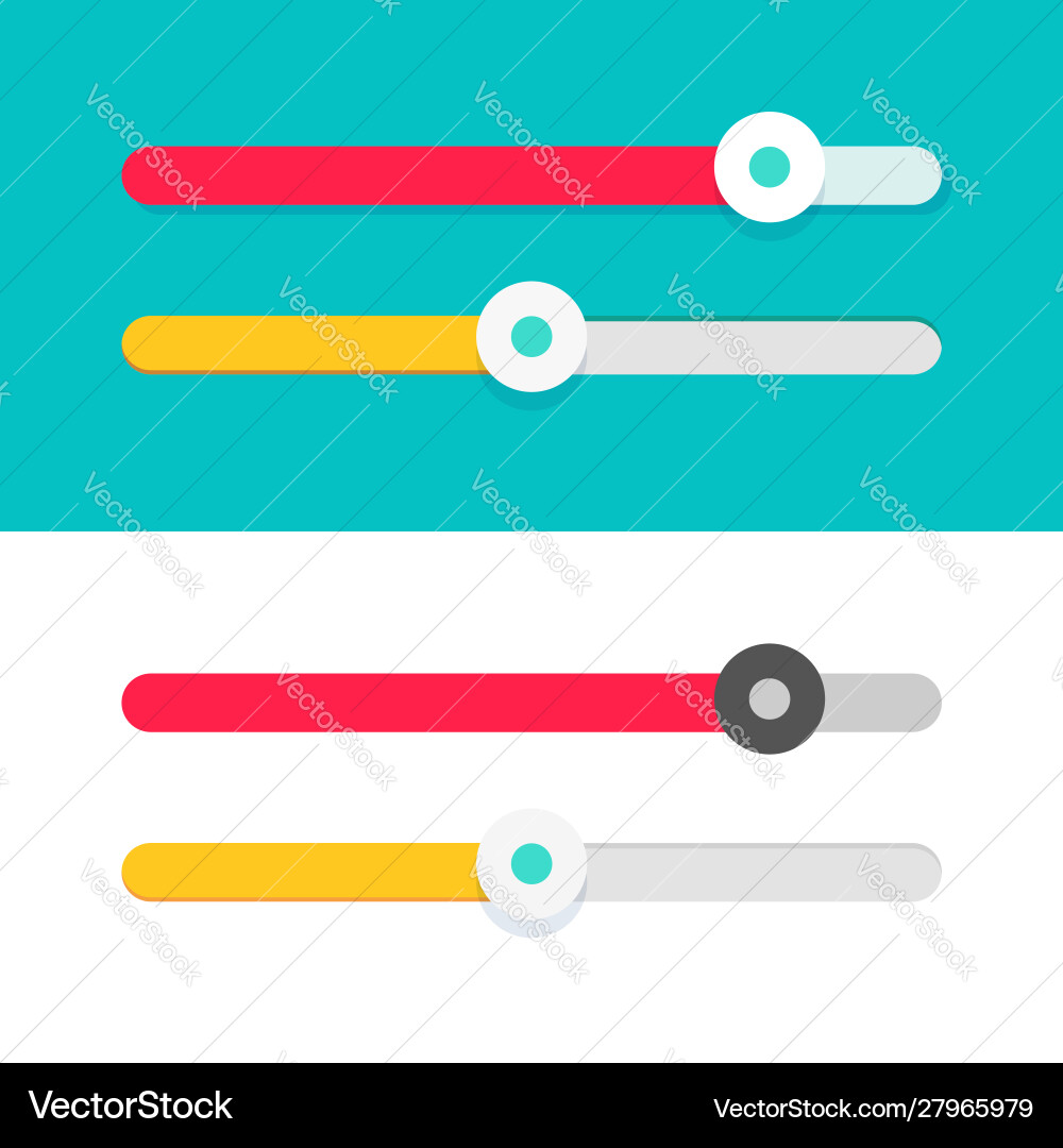 Slider UI Element Set vector image