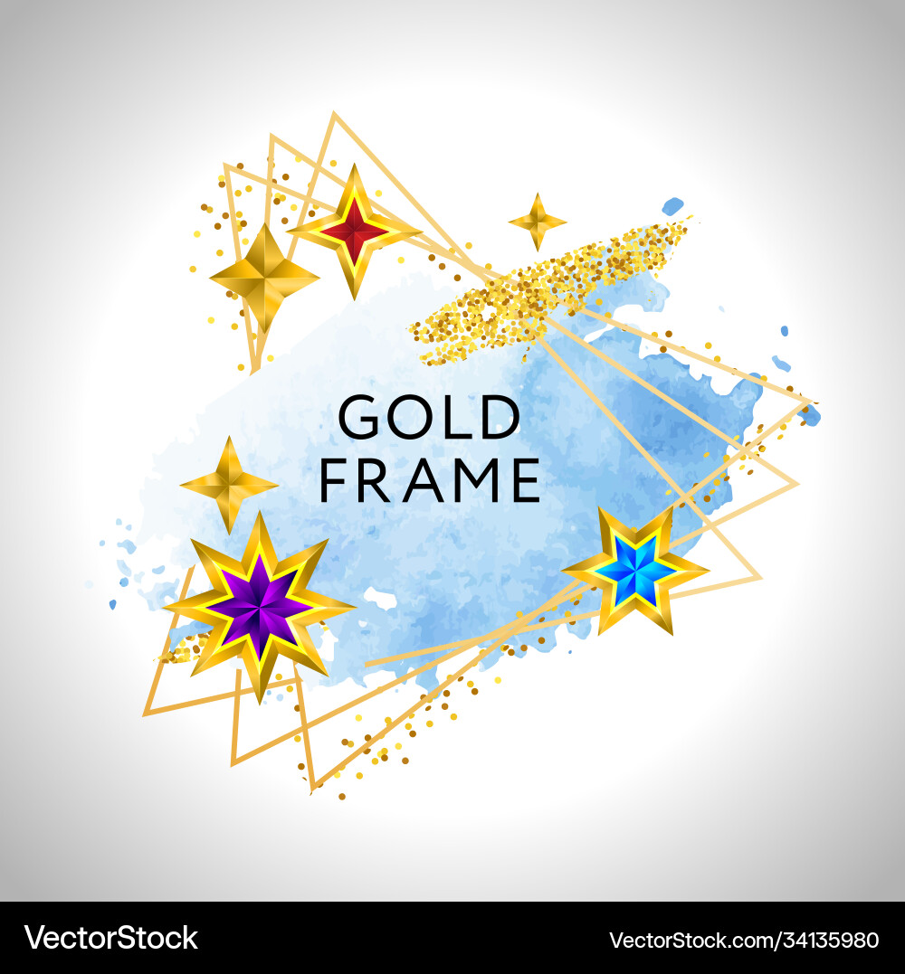 Abstract frame celebration background with blue Vector Image
