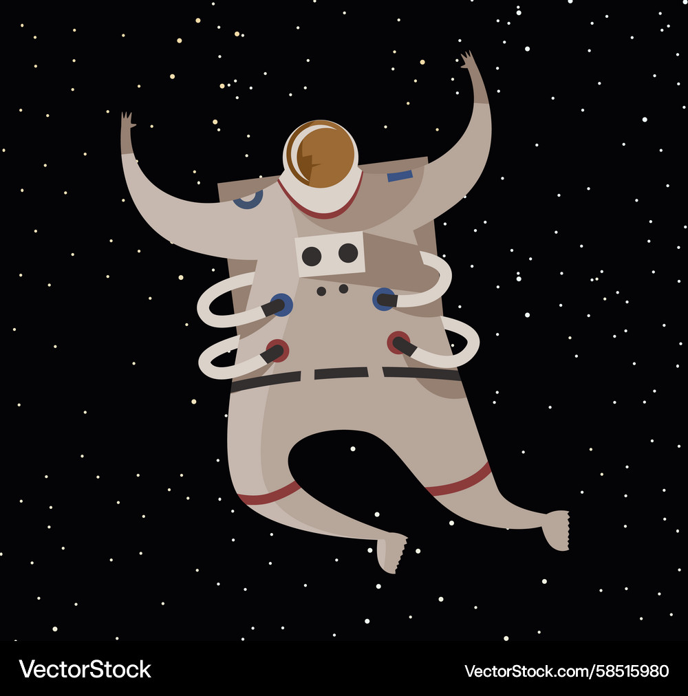 Astronaut in Spacesuit Vector Image
