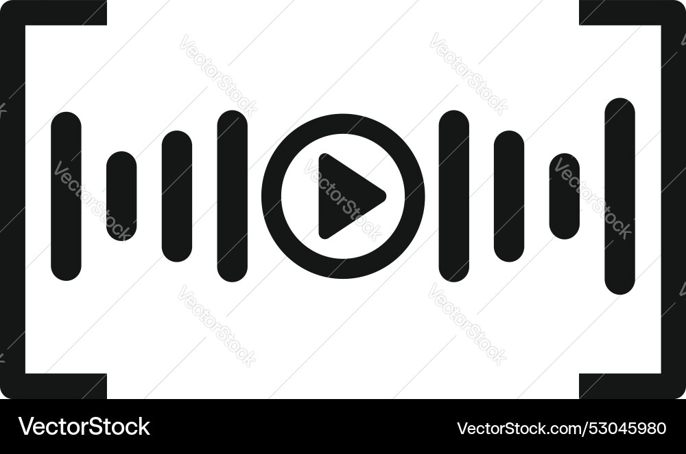 Audio track playing with play button icon showing Audio track playing with play button icon showing vector image