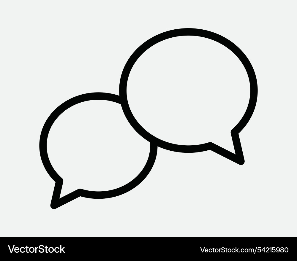Chat speech message conversation bubble talk icon Chat speech message conversation bubble talk icon vector image