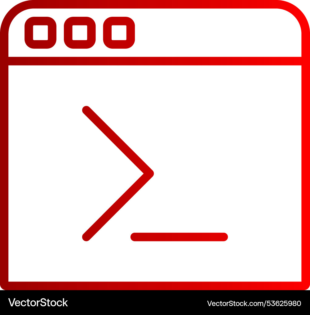 Coding line gradient icon vector image
