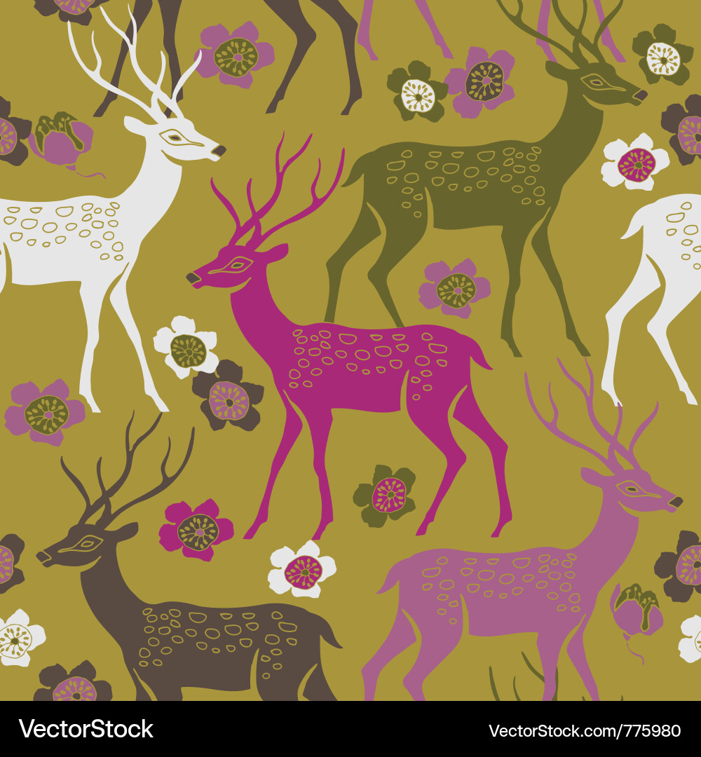 Forest Deer Pattern vector image