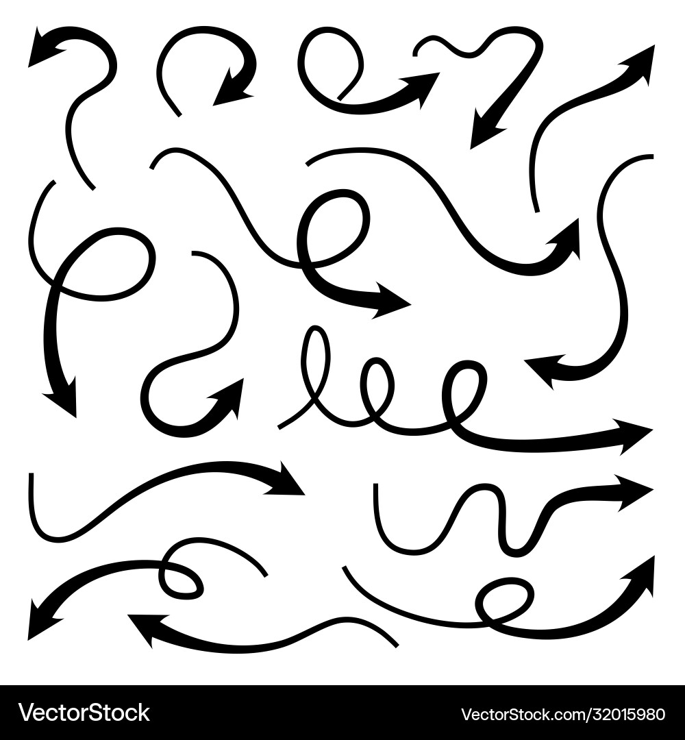Hand gezeichnete Pfeile doodle Design Elemente Hand gezeichnete Pfeile doodle Design Elemente vektorbild