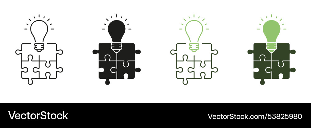 Problem solving business innovation icon jigsaw Problem solving business innovation icon jigsaw vector image
