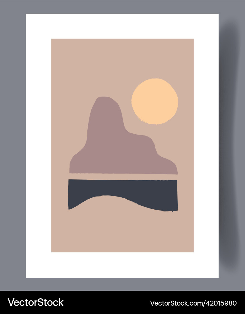 Scandinavian Abstract Print Set vector image
