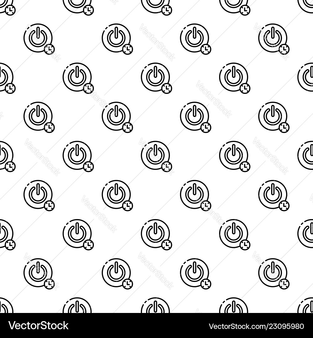 Turn off timer button pattern seamless Turn off timer button pattern seamless vector image