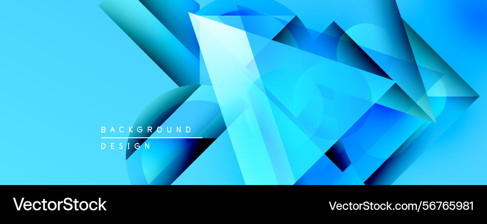 Abstract blue geometric shapes create dynamic Abstract blue geometric shapes create dynamic vector image