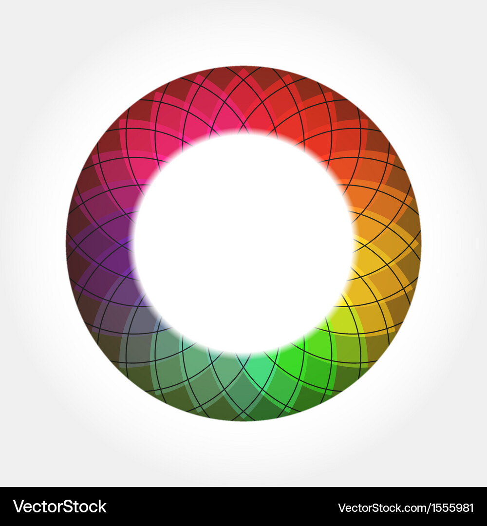 Abstract digital color round frame Vector Image