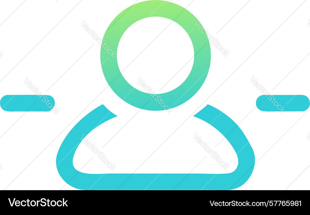 Abstract user connection icon for social networks vector image