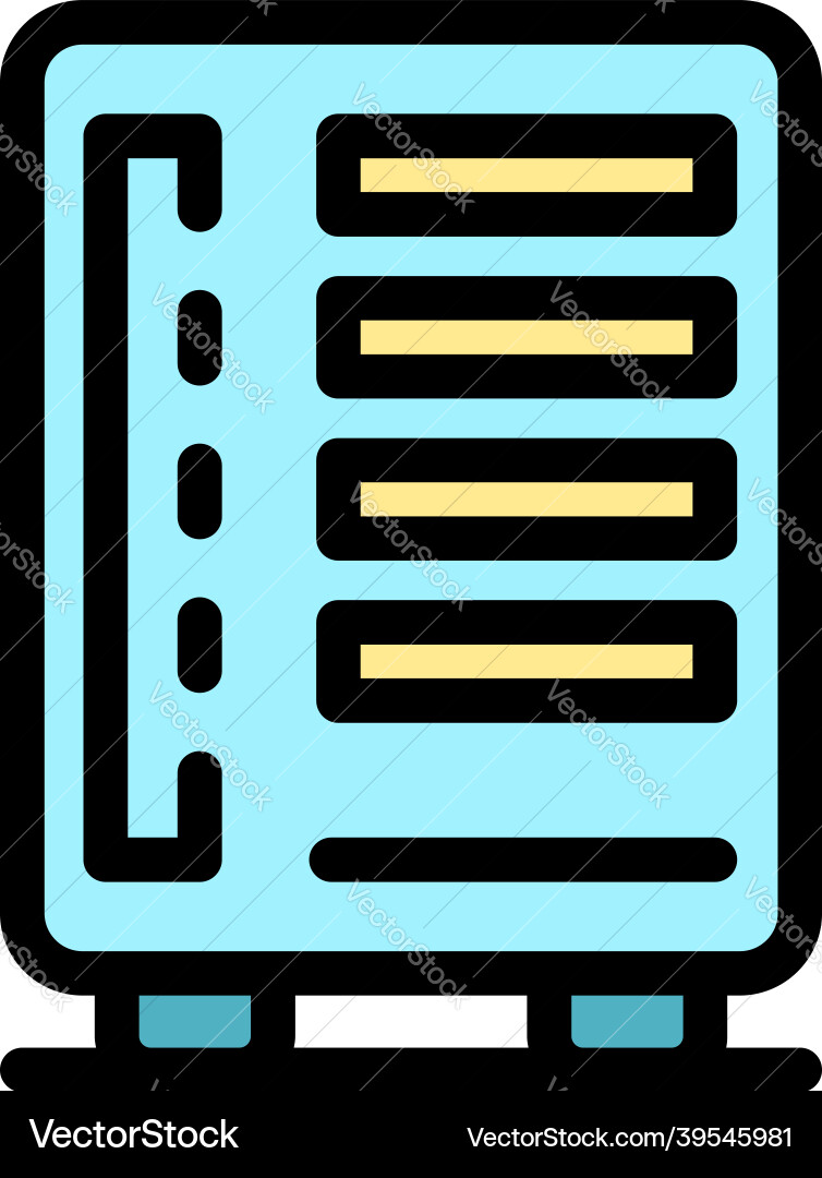 Computer data storage icon color outline Computer data storage icon color outline vector image