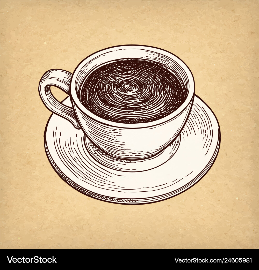 Cup of hot chocolate or coffee Cup of hot chocolate or coffee vector image