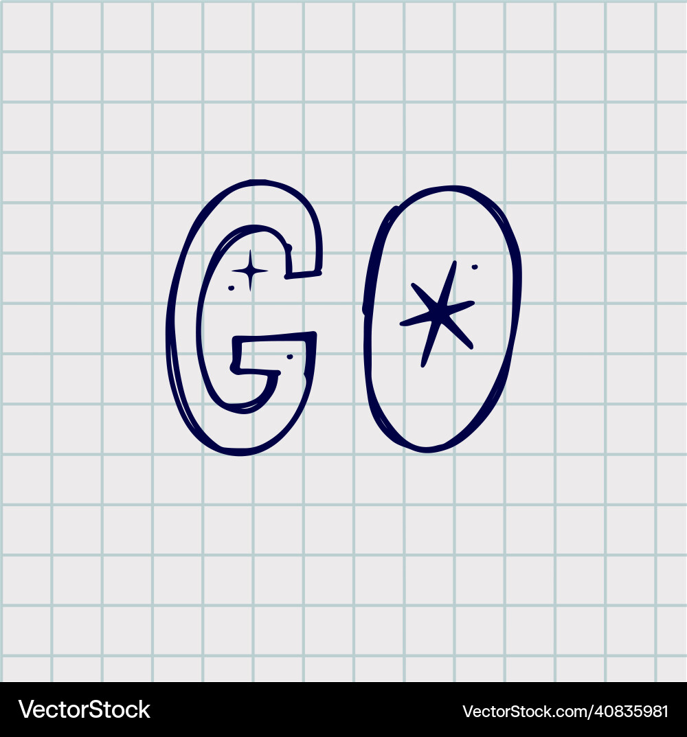 Go motivation design hand lettering text Go motivation design hand lettering text vector image