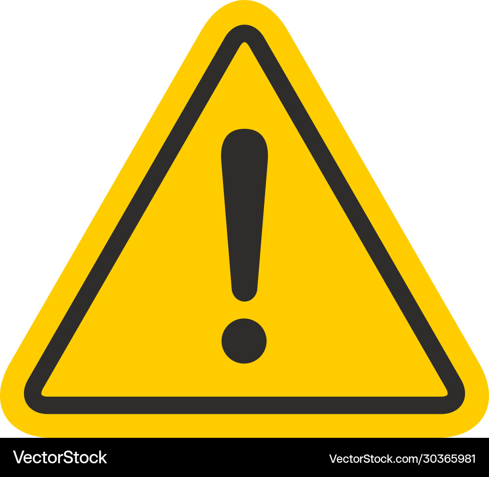Hazard Warning Triangle Icon Royalty Free Vector Image