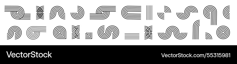 Line pattern abstract shapes geometric elements Line pattern abstract shapes geometric elements vector image