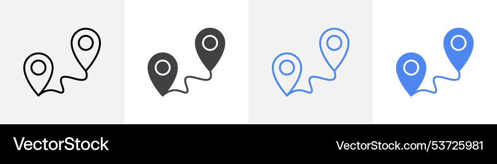 Route icon set use for web Vector Image