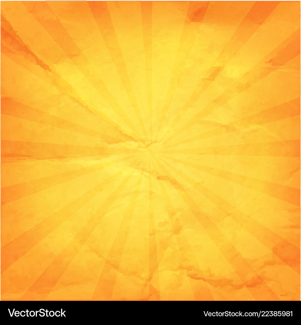 Vintage sunburst orange paper Royalty Free Vector Image