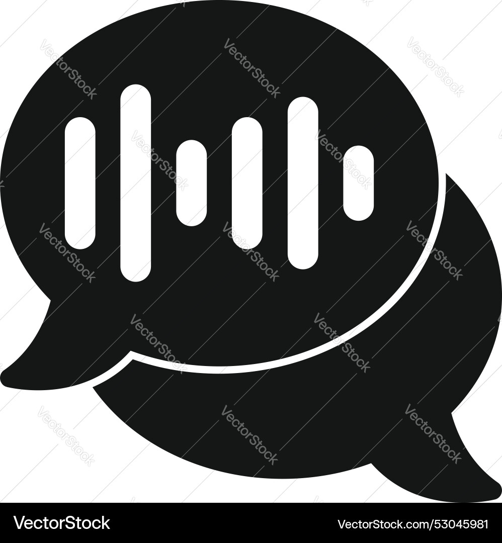 Voice message icon showing audio communication Voice message icon showing audio communication vector image