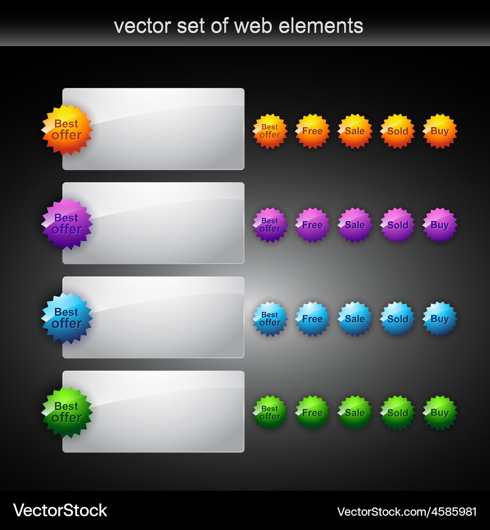 Web element Vector Image