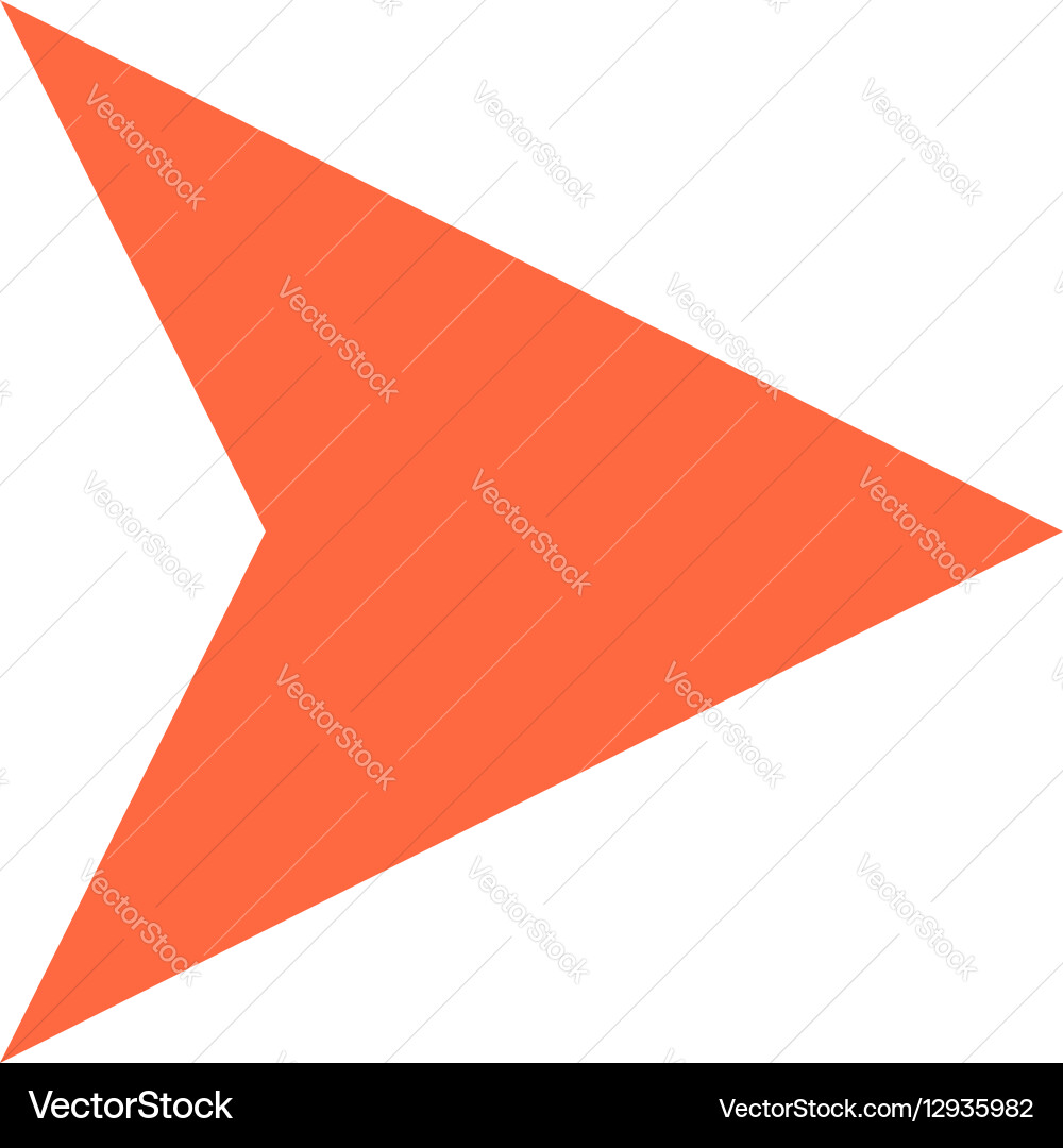 Arrow icon direction button pointer sign flat vector image