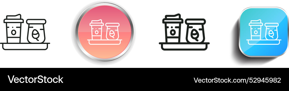 Chocolate icon thin linear regular and button Chocolate icon thin linear regular and button vector image