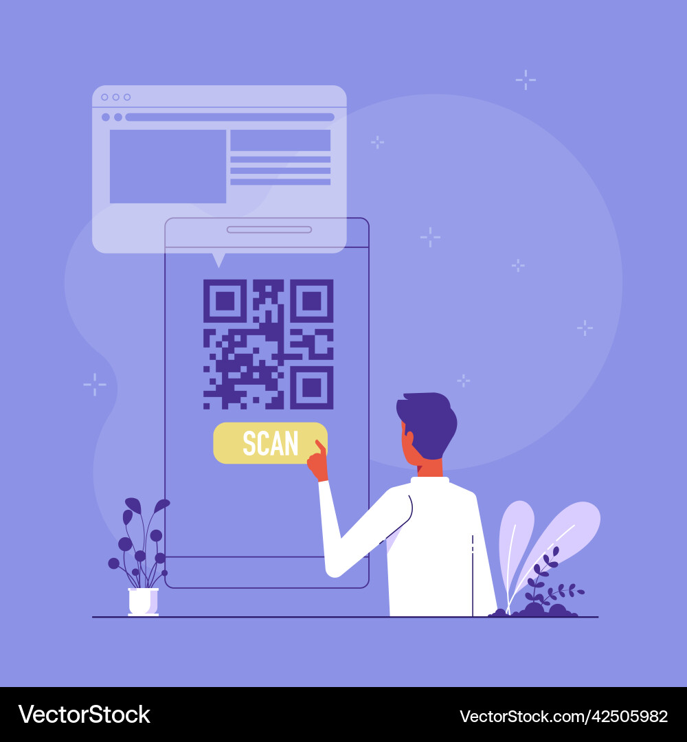 Concept of using digital banking service Concept of using digital banking service vector image
