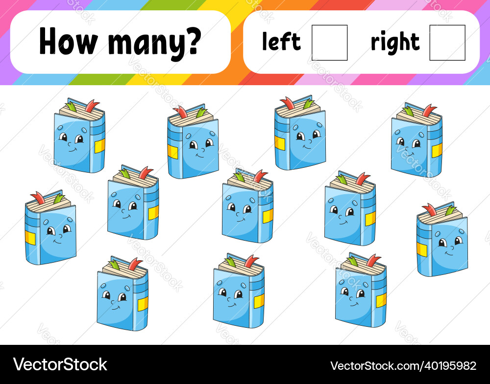 Counting game for children happy characters Counting game for children happy characters vector image