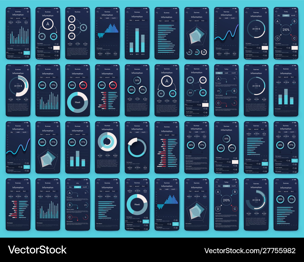 Different ui ux gui screens and flat web icons Different ui ux gui screens and flat web icons vector image