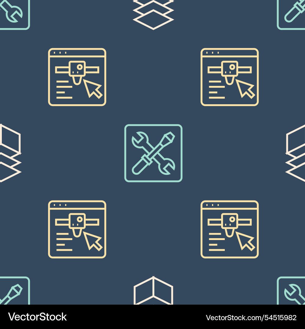 Set line layers 3d printer setting Set line layers 3d printer setting vector image