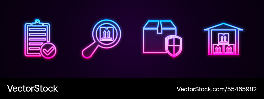 Set line verification of delivery list search Set line verification of delivery list search vector image