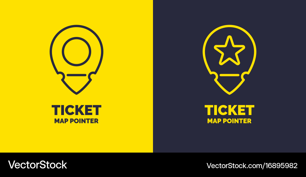 Ticketpointer-Symbol im Hintergrund vektorbild