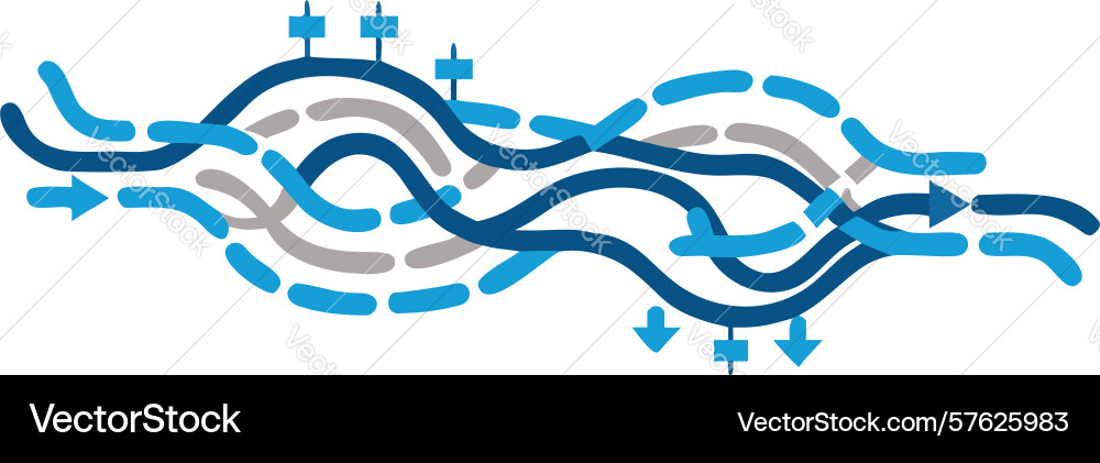 Abstract wavy lines pattern background design vector image