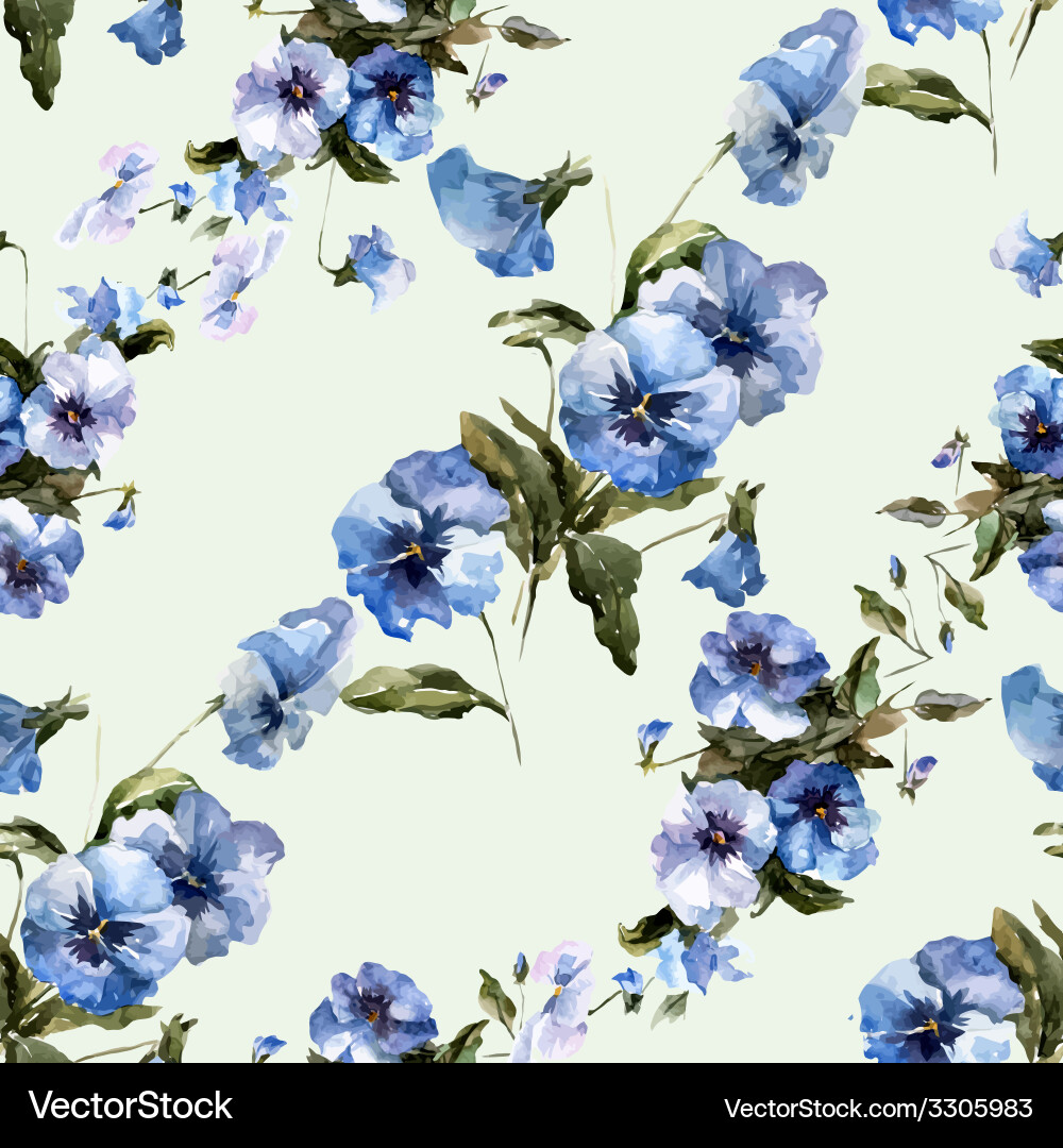 Blue flowers 6 Royalty Free Vector Image - VectorStock