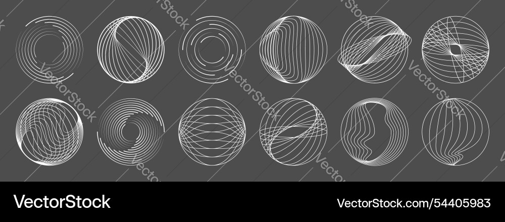 Line round spiral shape concentric geometric swirl Line round spiral shape concentric geometric swirl vector image