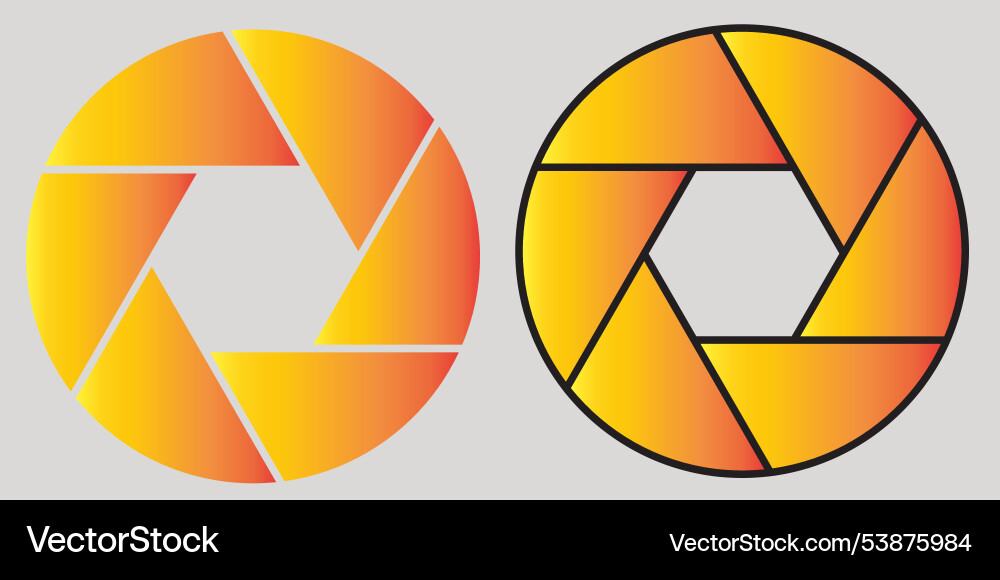Camera shutter icon vector image