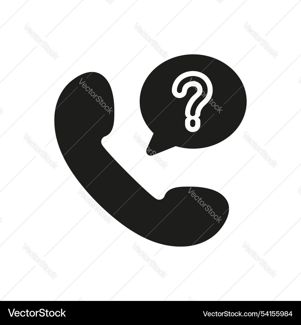 Customer service silhouette icon question help Customer service silhouette icon question help vector image