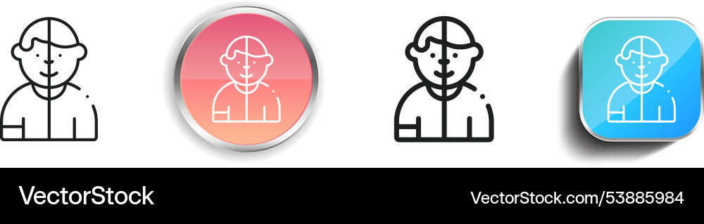 Equality icon thin linear regular and button vector image
