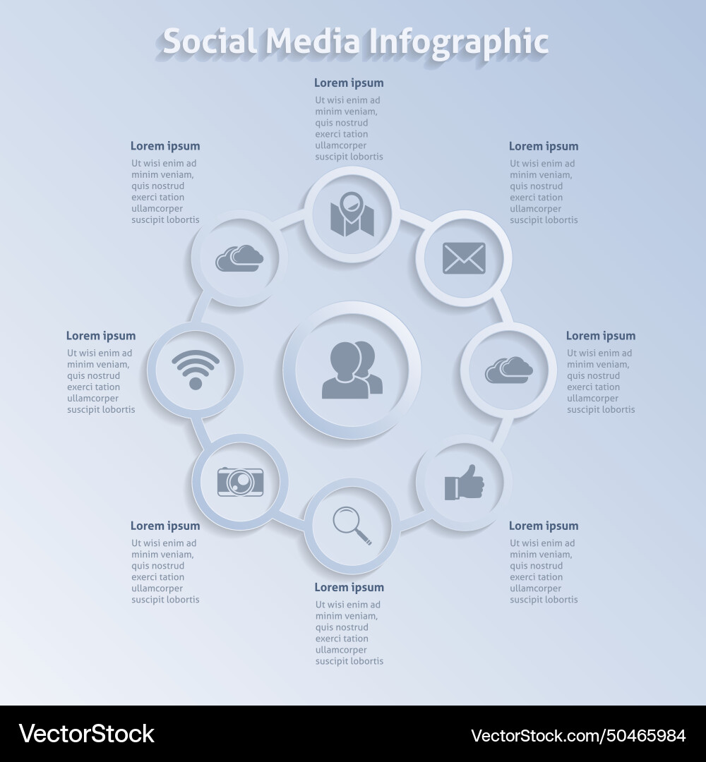 Infographic design social networking Infographic design social networking Vector Image