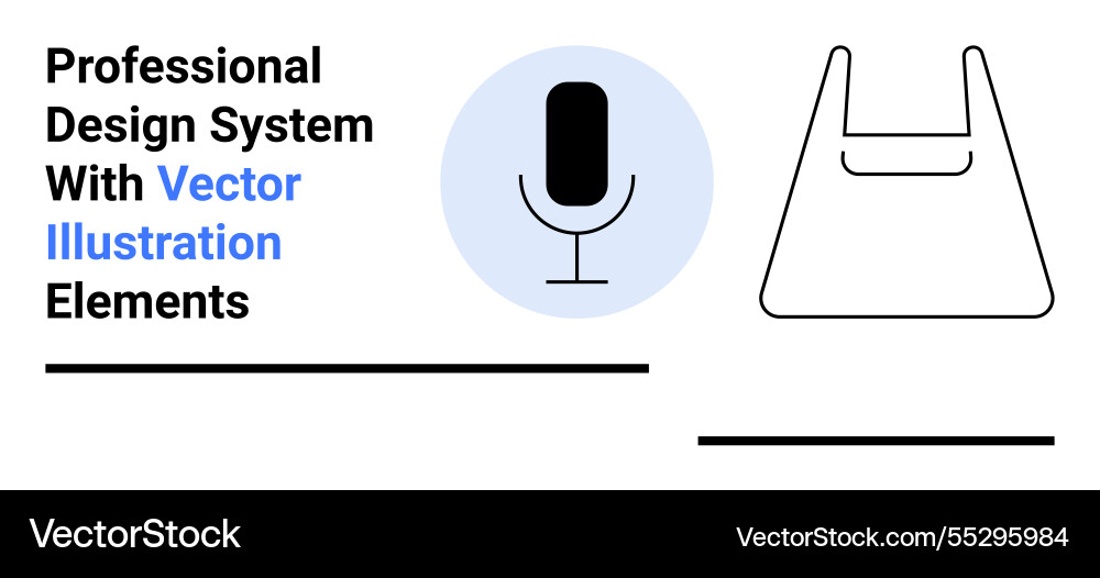 Minimalist design system with microphone icon Minimalist design system with microphone icon Vector Image