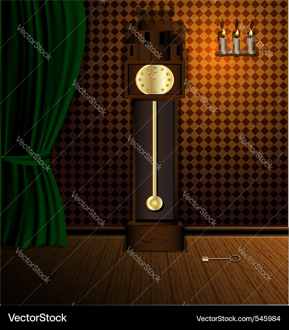 Old clock Vector Image