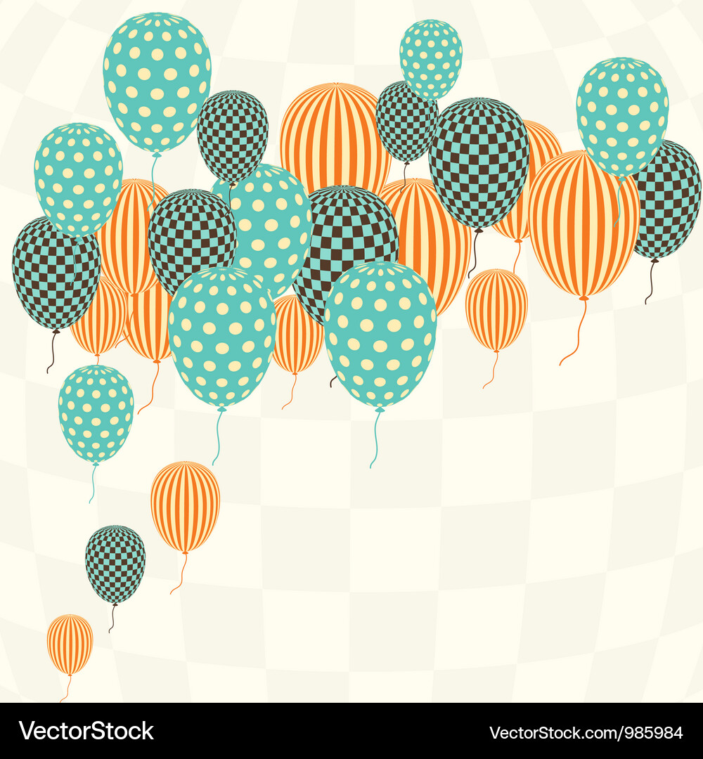 Retro Ballons Muster Vektorbild