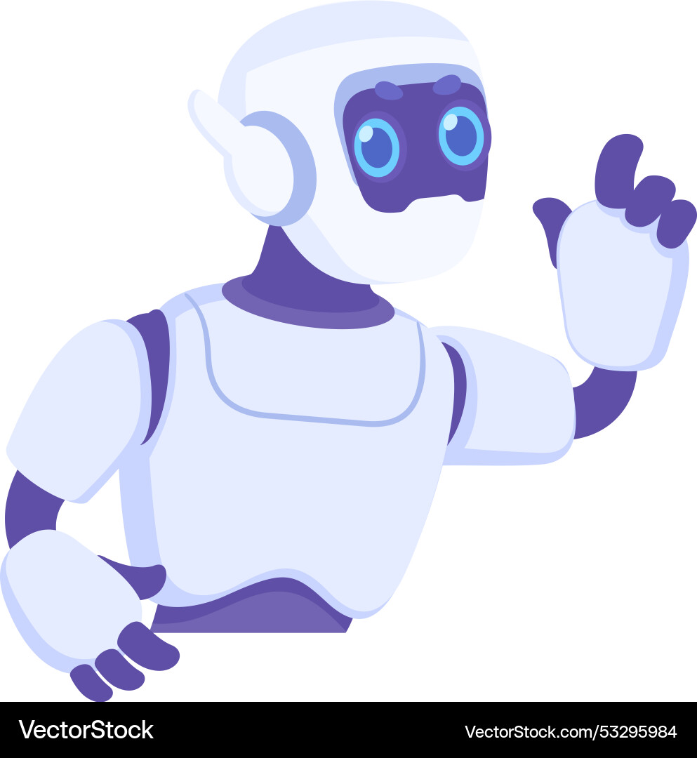 Robot and chatbot as support service Robot and chatbot as support service vector image