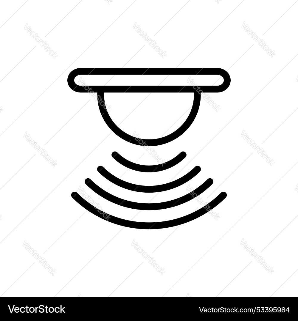Sensor line icon isolated on white background Vector Image