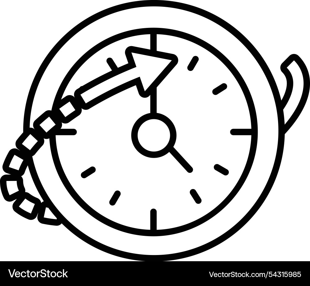 A circle with clock in the center A circle with clock in the center vector image