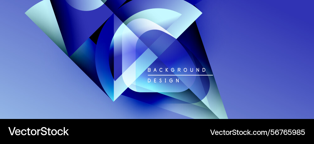 Abstract blue design features dynamic shapes Vector Image