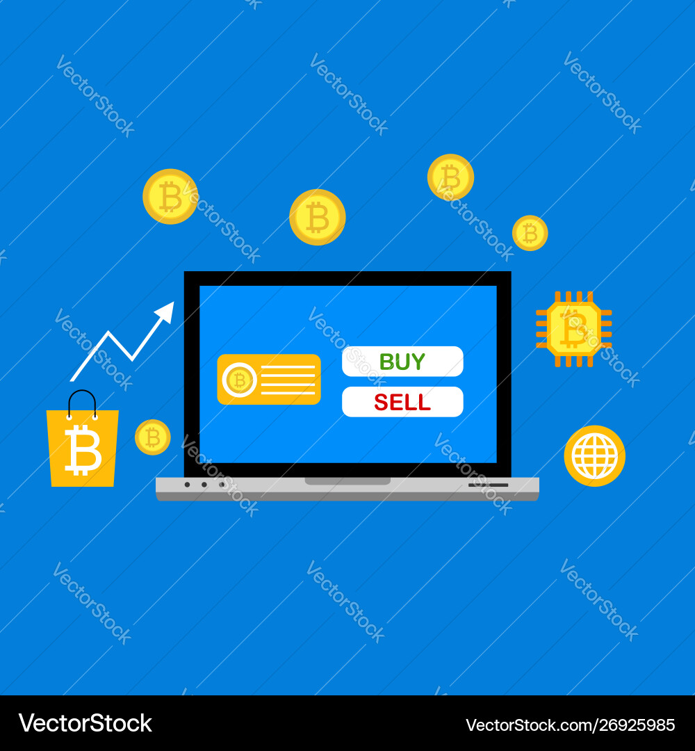 Blockchain scheme mining crypto currency server Blockchain scheme mining crypto currency server vector image